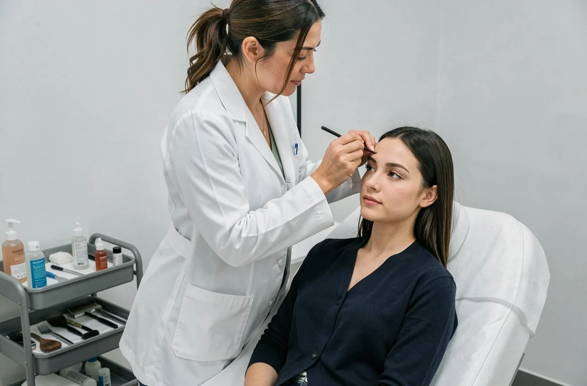 Technicienne en soins esthétiques de Krystie Beauté effectuant un soin à Épagny Metz-Tessy